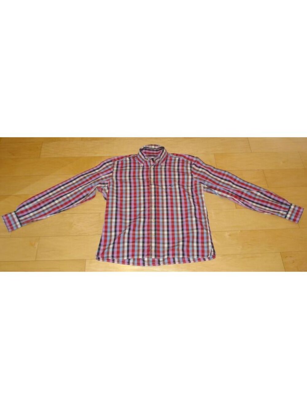 ETRO Milano Gingham Multicolor Logo Long Sleeve Button Down Shirt Size 40